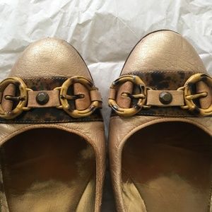 Cole Haan flats with horse bit bamboo design